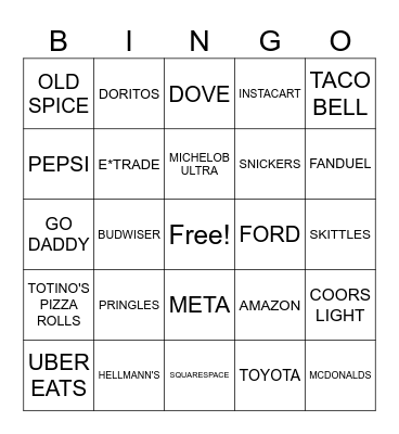 SUPER BOWL LIX Bingo Card