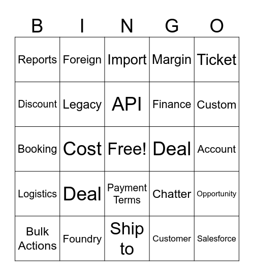 Phoenix Bingo Card