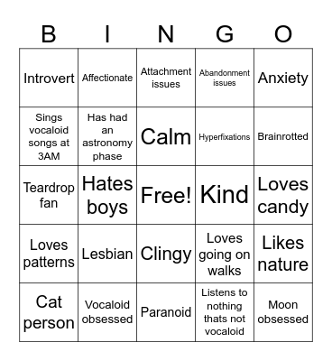 Ch bingo Card