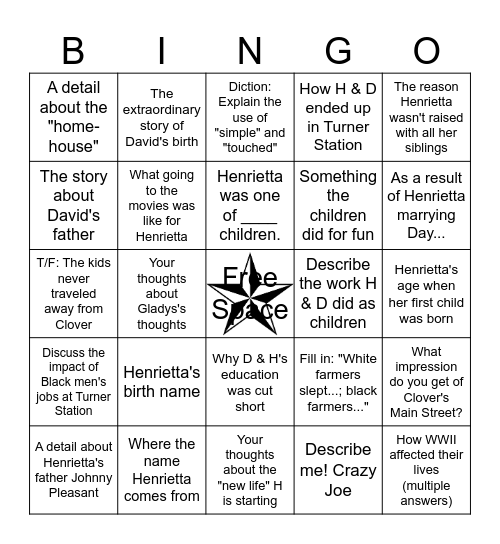ILHL BINGO! "Clover" Bingo Card