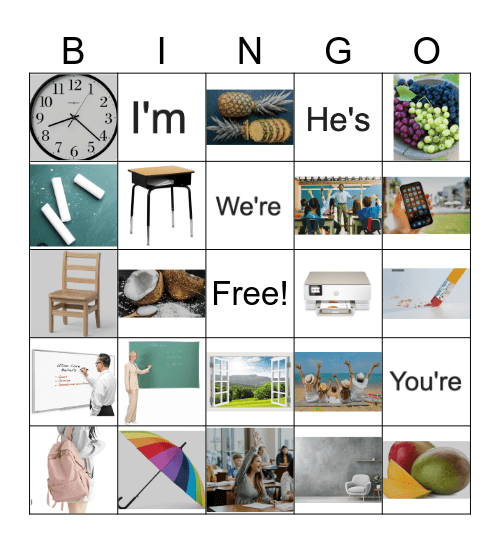 A1 Bingo Lesson 1 Bingo Card