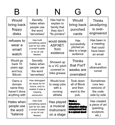 The Kernel Bingo Card