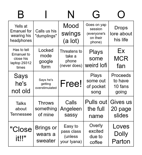 Social Studies Bingo Card