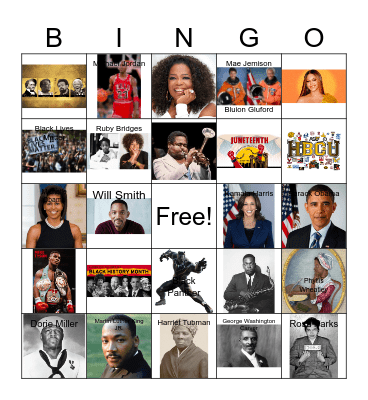 Black History Month Bingo Card