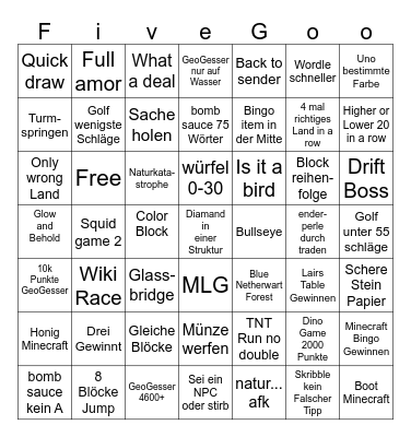 Fabian Bingo Card