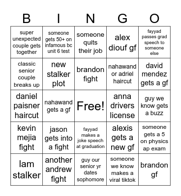 2025 bingo Card
