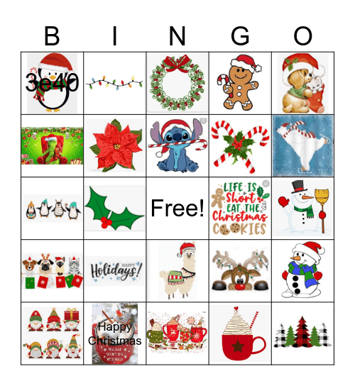 Holiday Bingo! Bingo Card