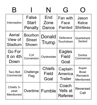 Smallbeck Super Bingo Card