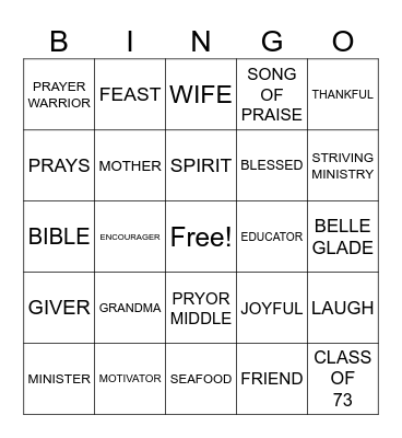 BINGO BRIDE Bingo Card