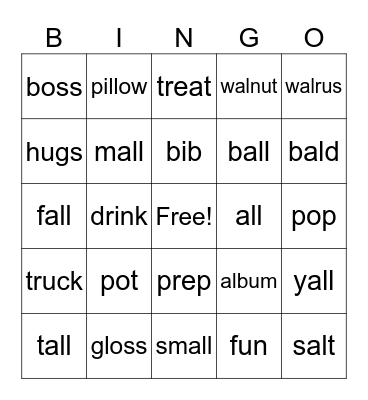 -al BINGO Card