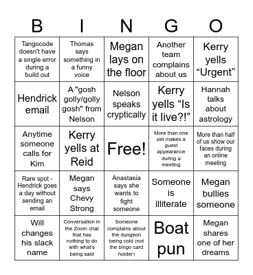 Elaina's Bingo Card Bingo Card