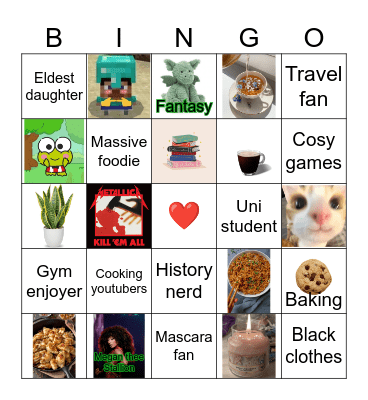 Jo's Bingo Card
