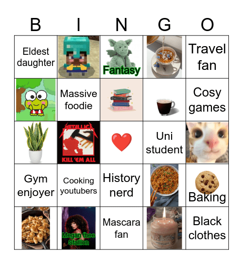 Jo's Bingo Card