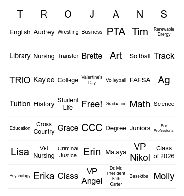 CCC's Bingo Card