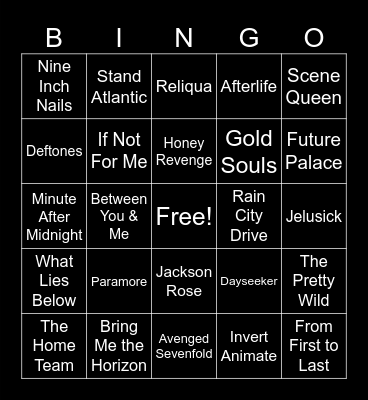 Riot fest lineup preditions Bingo Card