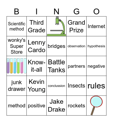 Jake Drake Know It All Bingo Card