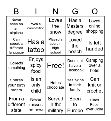 Senior Bingo Card 2 Bingo Card