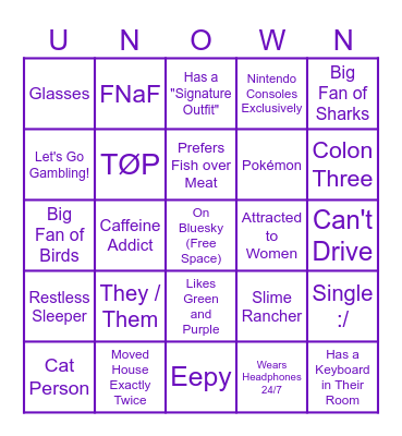 unknowabingo Card