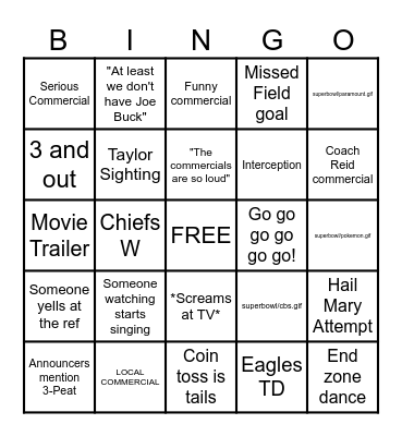 PFSBWP Bingo Card