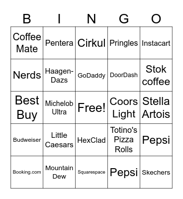 Super Bowl LIX Ads Bingo Card