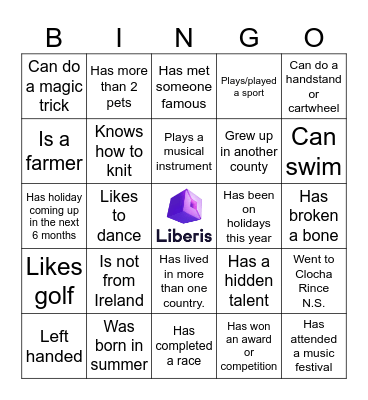 People Puzzle Bingo! Bingo Card