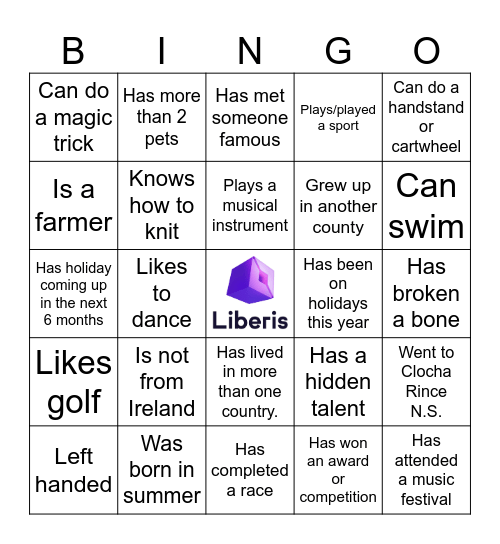 People Puzzle Bingo! Bingo Card