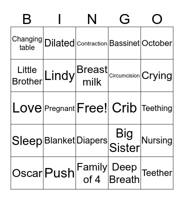 Welcome Oscar Swain! Bingo Card