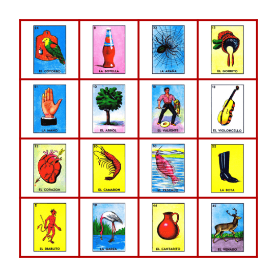 MRC LOTERÍA Bingo Card
