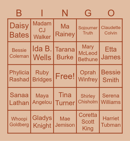 WeCan Bingo Card