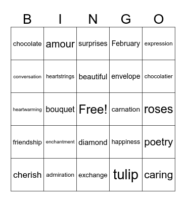Valentine's Day Bingo! Bingo Card