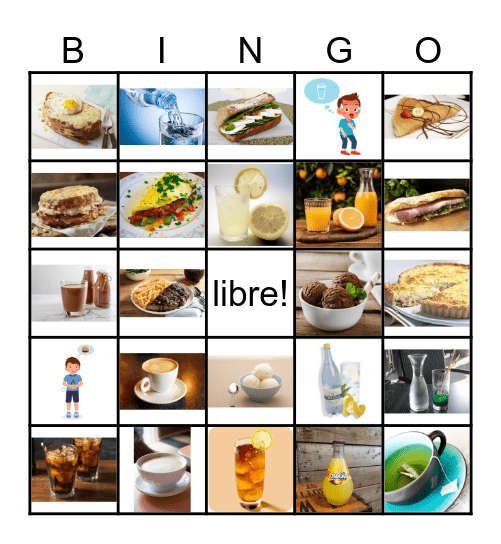 Je prends ... Bingo Card