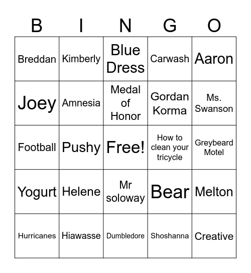 Restart Bingo Card