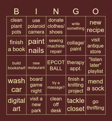 FEBRUARY BINGO Card