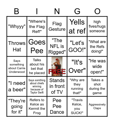David's Football Sunday Bingo! Bingo Card