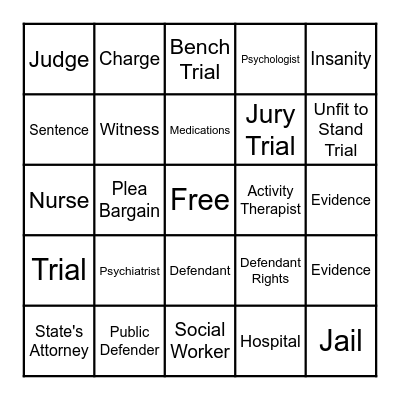 UST BINGO TERMS Bingo Card