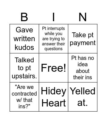 Valentine's Bingo! Bingo Card