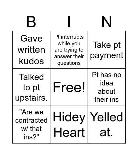 Valentine's Bingo! Bingo Card