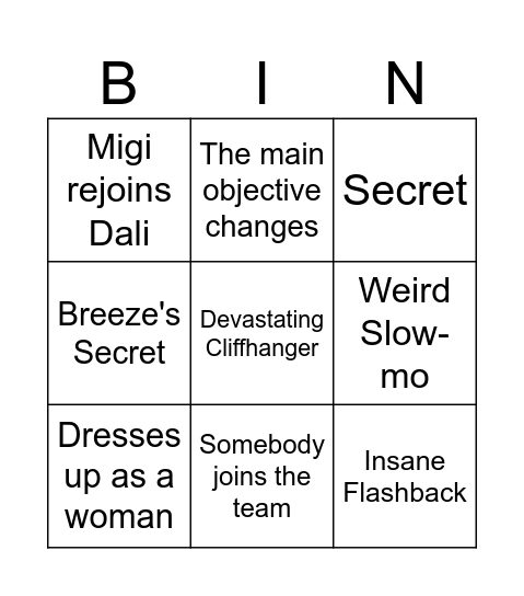 DALIIIIIIII (HARD FREAK CHECK) Bingo Card