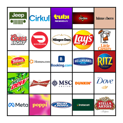 Super Bowl LIX Bingo Card