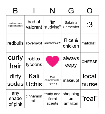 Ari bingo Card