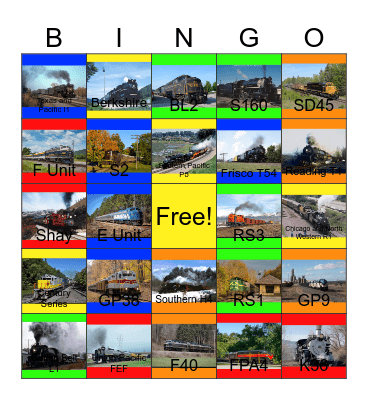 Peter's Trainz Upcoming Projects Bingo Card