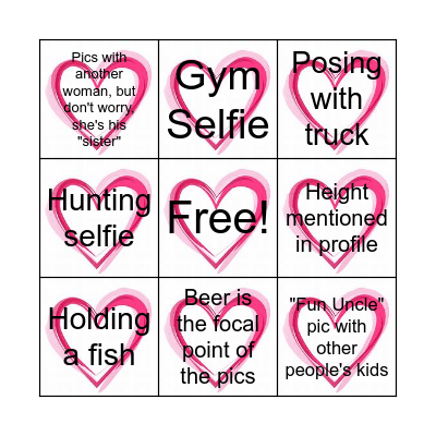 Boyfriend Bingo Card