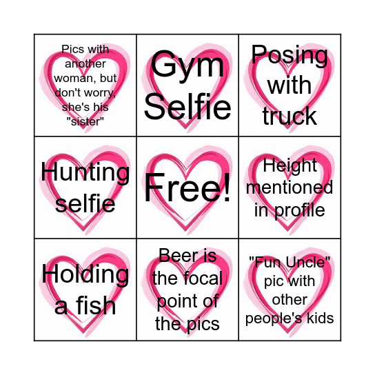Boyfriend Bingo Card