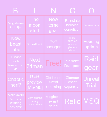 Live Letter Bingo Card
