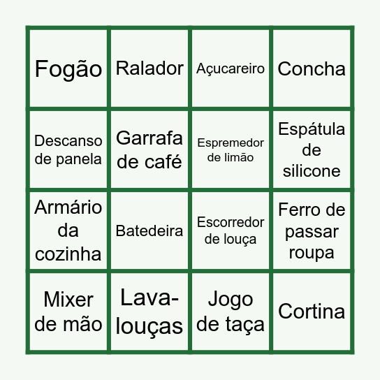 Chá de Panela - Dallyla e Israel Bingo Card