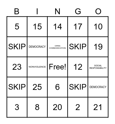 3Sanctuary Knowledge Check Bingo Card