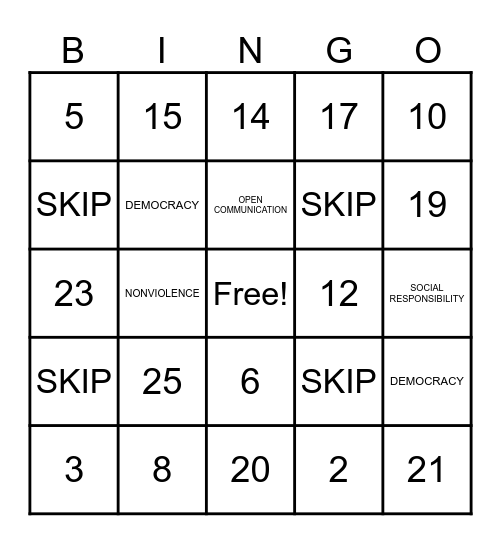 3Sanctuary Knowledge Check Bingo Card