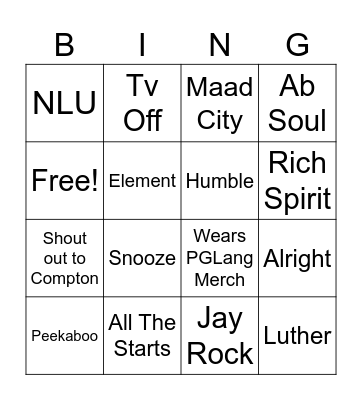 Will's Card Bingo Card
