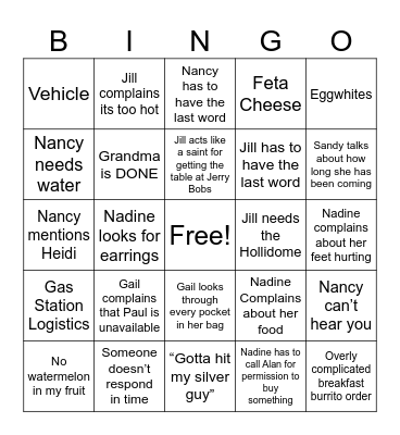 Tucson Bingo Card