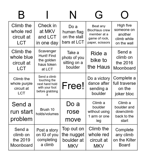 BlocHaus Bingo Card